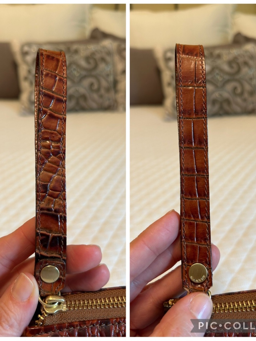 Brahmin Anna Wristlet in Pecan Melbourne - Picture 15 of 16